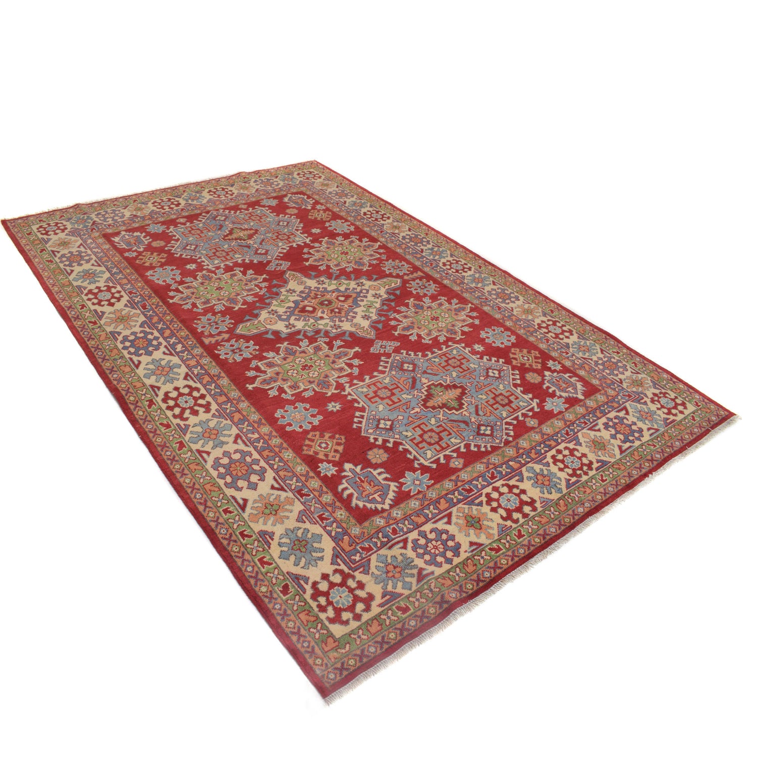 Red Kazak Rug 6' 0" x 8' 10" ft / 184 x 270 cm - No. G19823