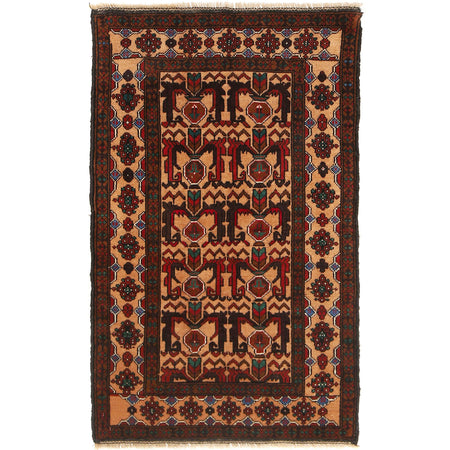 Tribal Baloch Rug 2' 9" x 4' 9" ft / 85 x 145 cm - No. G20018