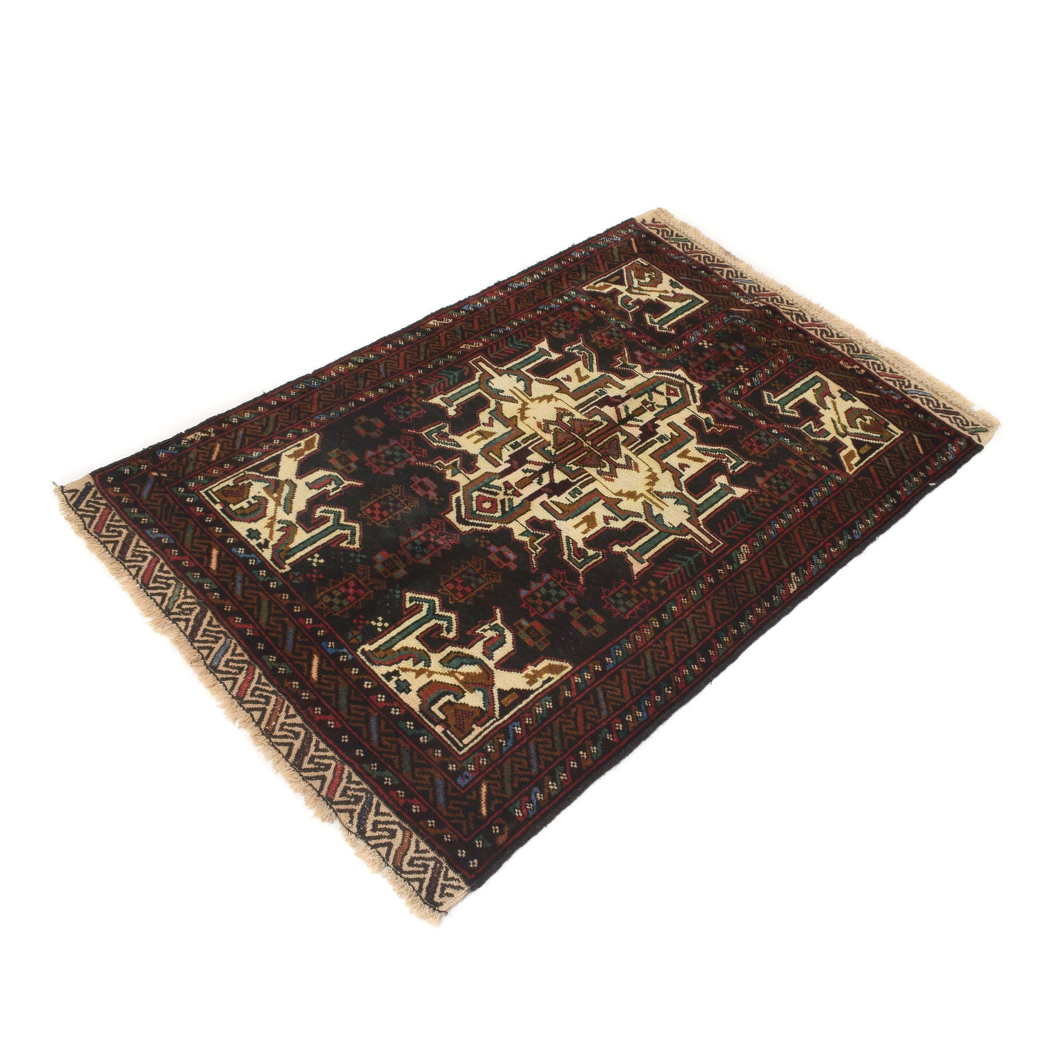 Muslim Prayer Rug 2' 8" x 4' 0" ft / 81 x 122 cm - No. G20019