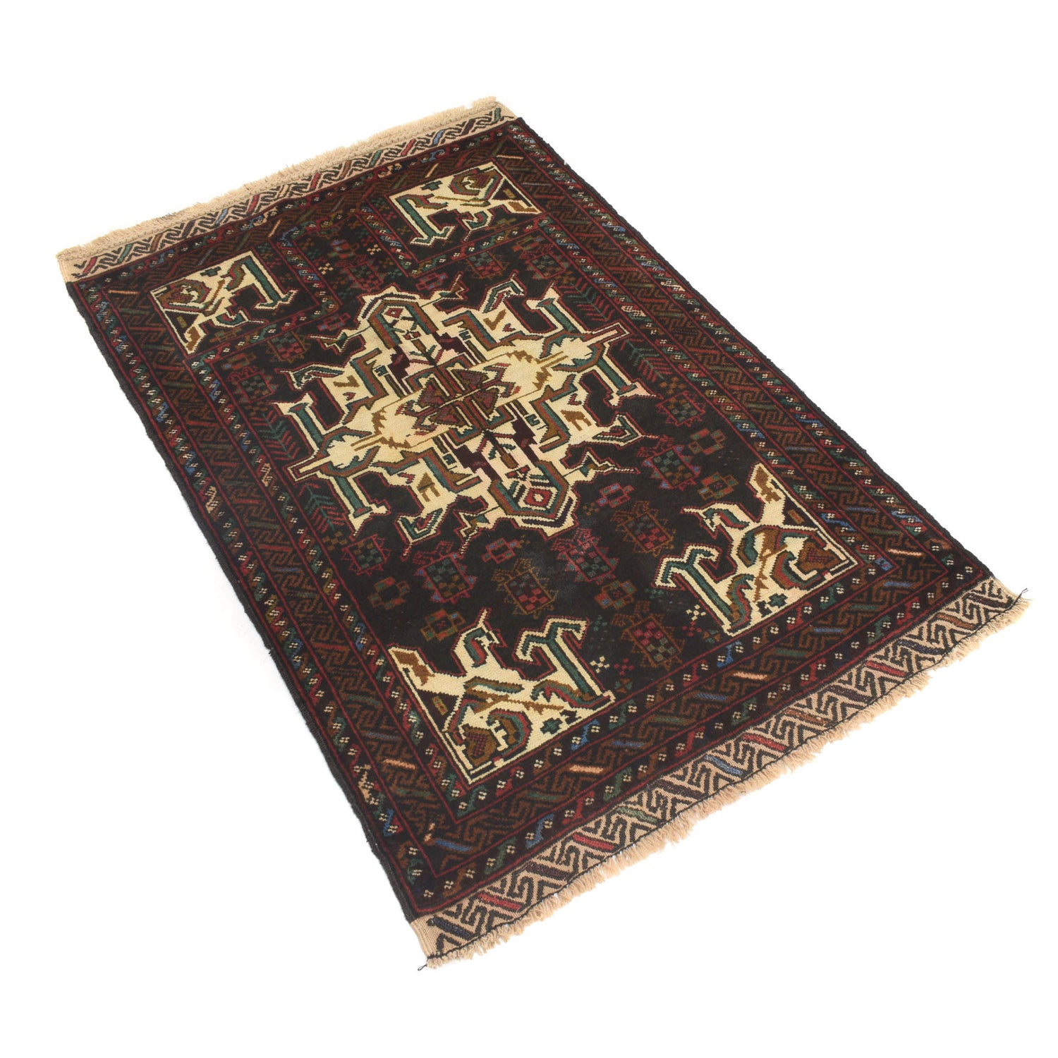Muslim Prayer Rug 2' 8" x 4' 0" ft / 81 x 122 cm - No. G20019