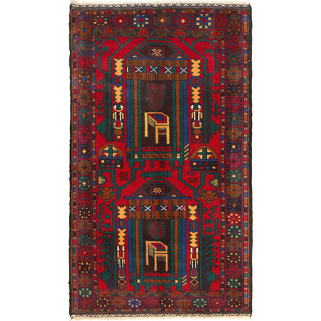 Tribal Baloch Rug 2' 10" x 4' 9" ft / 86 x 146 cm - No. G20020