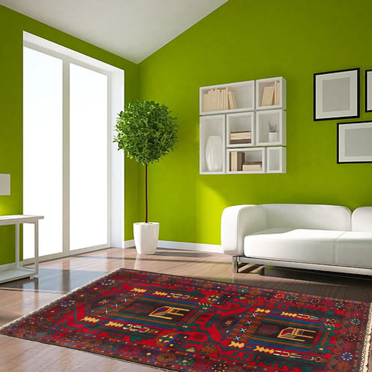 Tribal Baloch Rug 2' 10" x 4' 9" ft / 86 x 146 cm - No. G20020