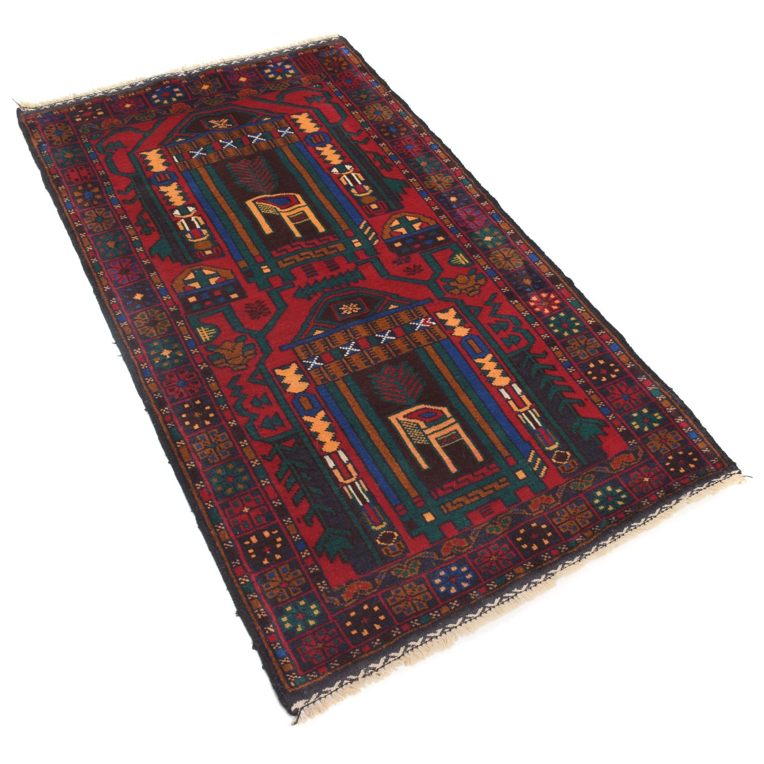 Tribal Baloch Rug 2' 10" x 4' 9" ft / 86 x 146 cm - No. G20020