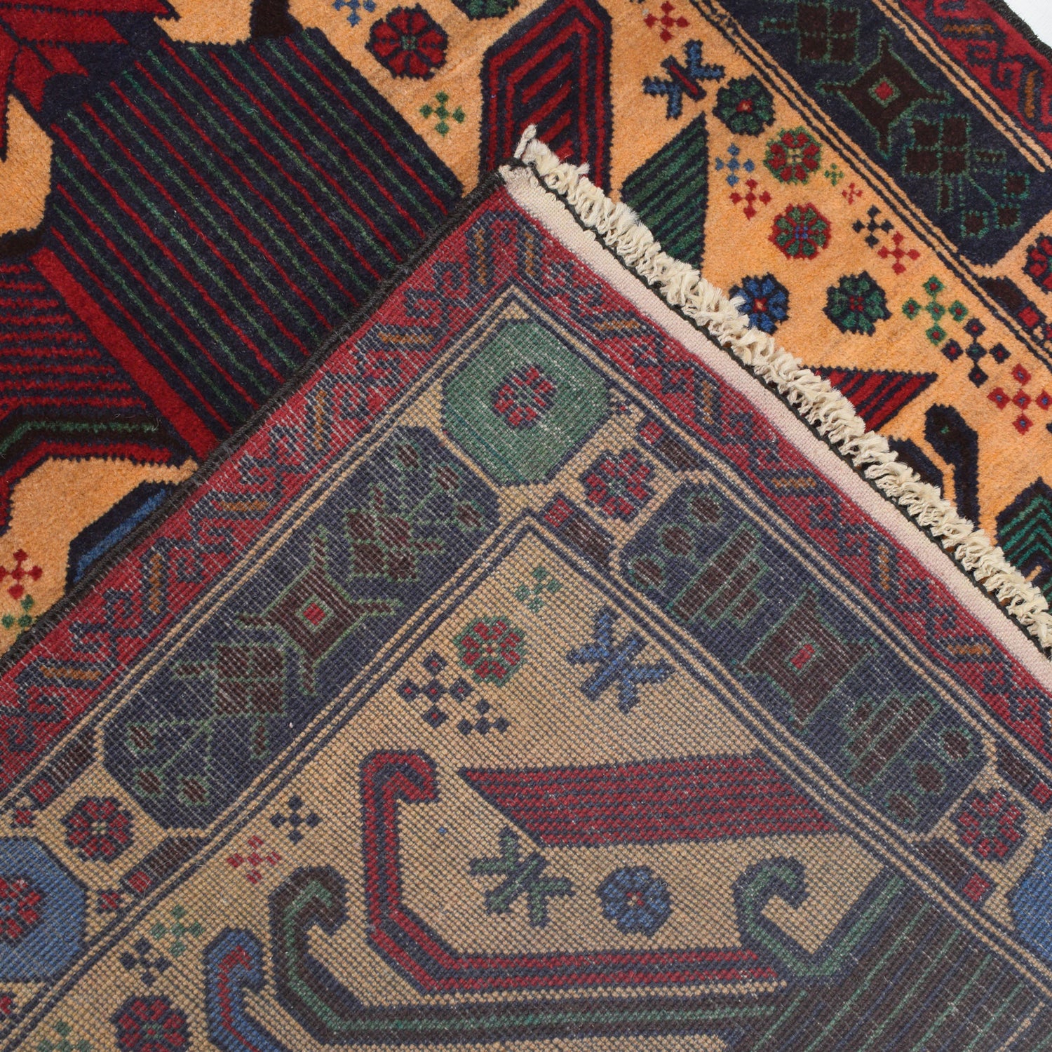 Handmade Prayer Rug 2' 9" x 4' 6" ft / 85 x 137 cm - G20021