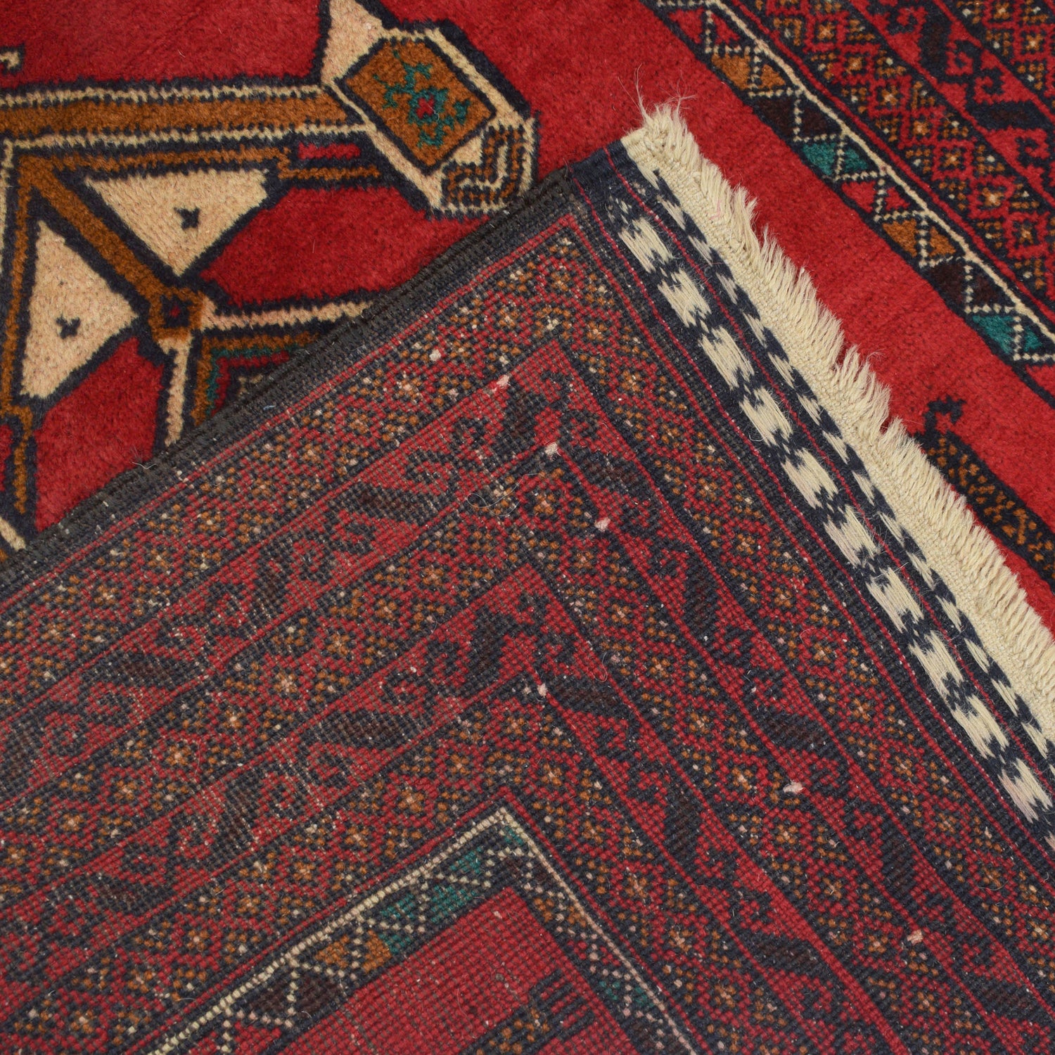 Handmade Prayer Rug 2' 10" x 4' 6" ft / 86 x 138 cm - G20027