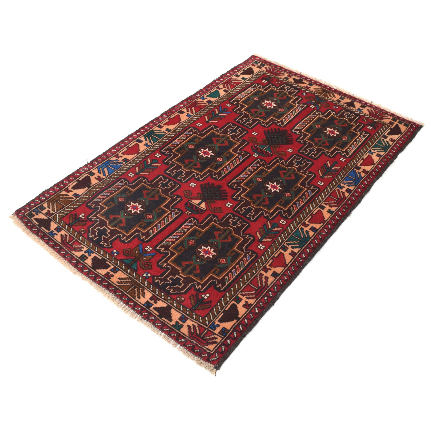 Baluch Small Size Rug 3' 0" x 4' 9" ft / 92 x 144 cm - No. G20064