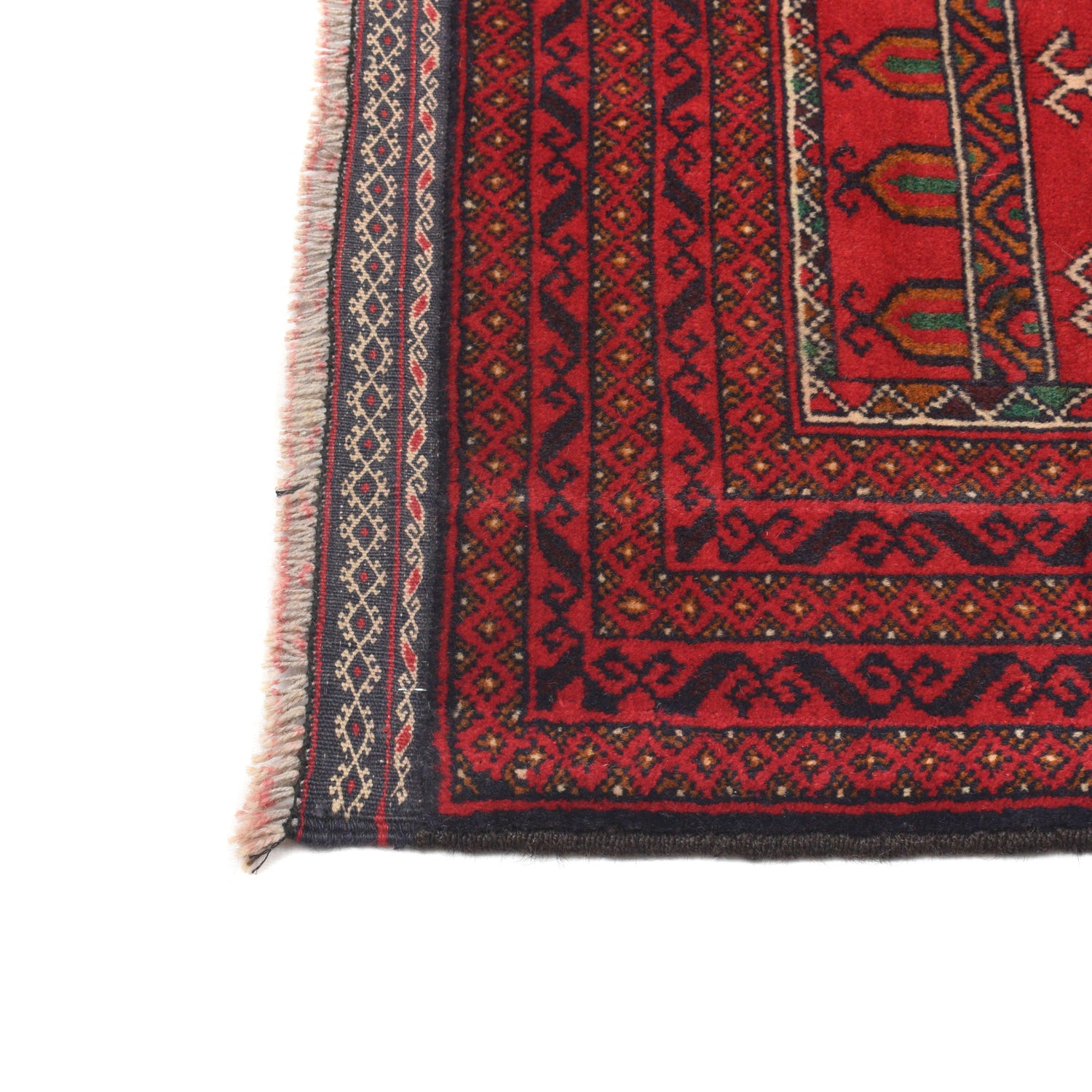 Red Color Prayer Rug 2' 8" x 4' 10" ft / 81 x 147 cm - G20065