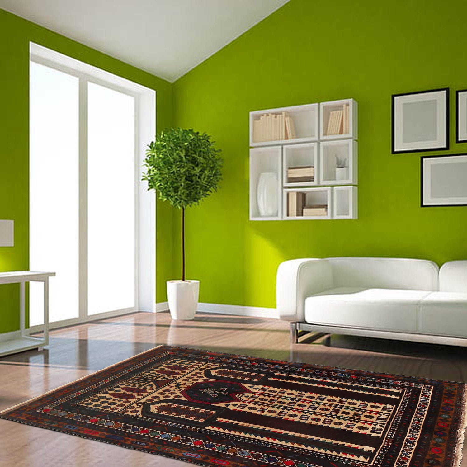 Beige Color Prayer Rug 2' 9" x 4' 6" ft / 85 x 138 cm - G20090