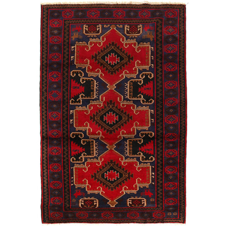 Handmade Baluchi Rug 4' 2" x 6' 6" ft / 128 x 197 cm - No. G20356