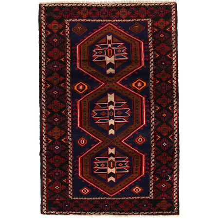 Handmade Baluchi Rug 4' 0" x 6' 5" ft / 123 x 195 cm - No. G20357