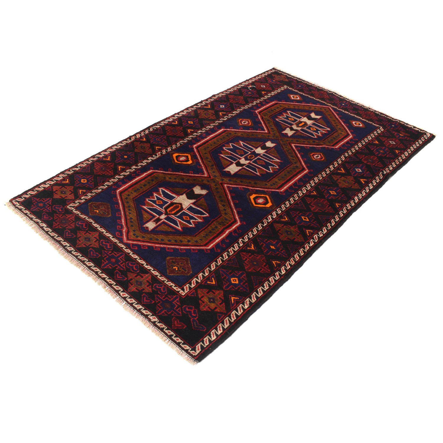 Handmade Baluchi Rug 4' 0" x 6' 5" ft / 123 x 195 cm - No. G20357