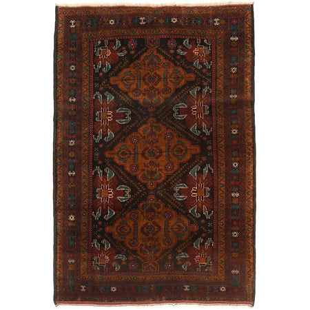 Handmade Baluchi Rug 4' 2" x 6' 2" ft / 127 x 187 cm - No. G20359