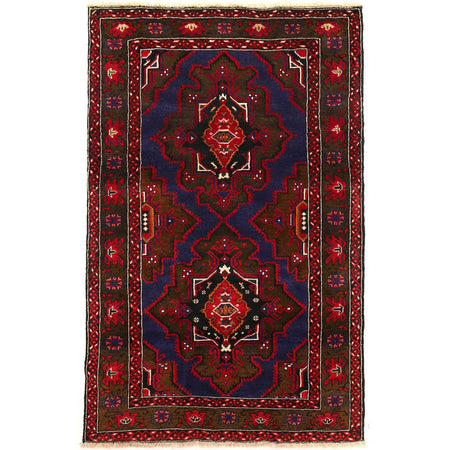 Hand Knotted Baluchi Rug 3' 11" x 6' 3" ft / 120 x 190 cm - No. G20362