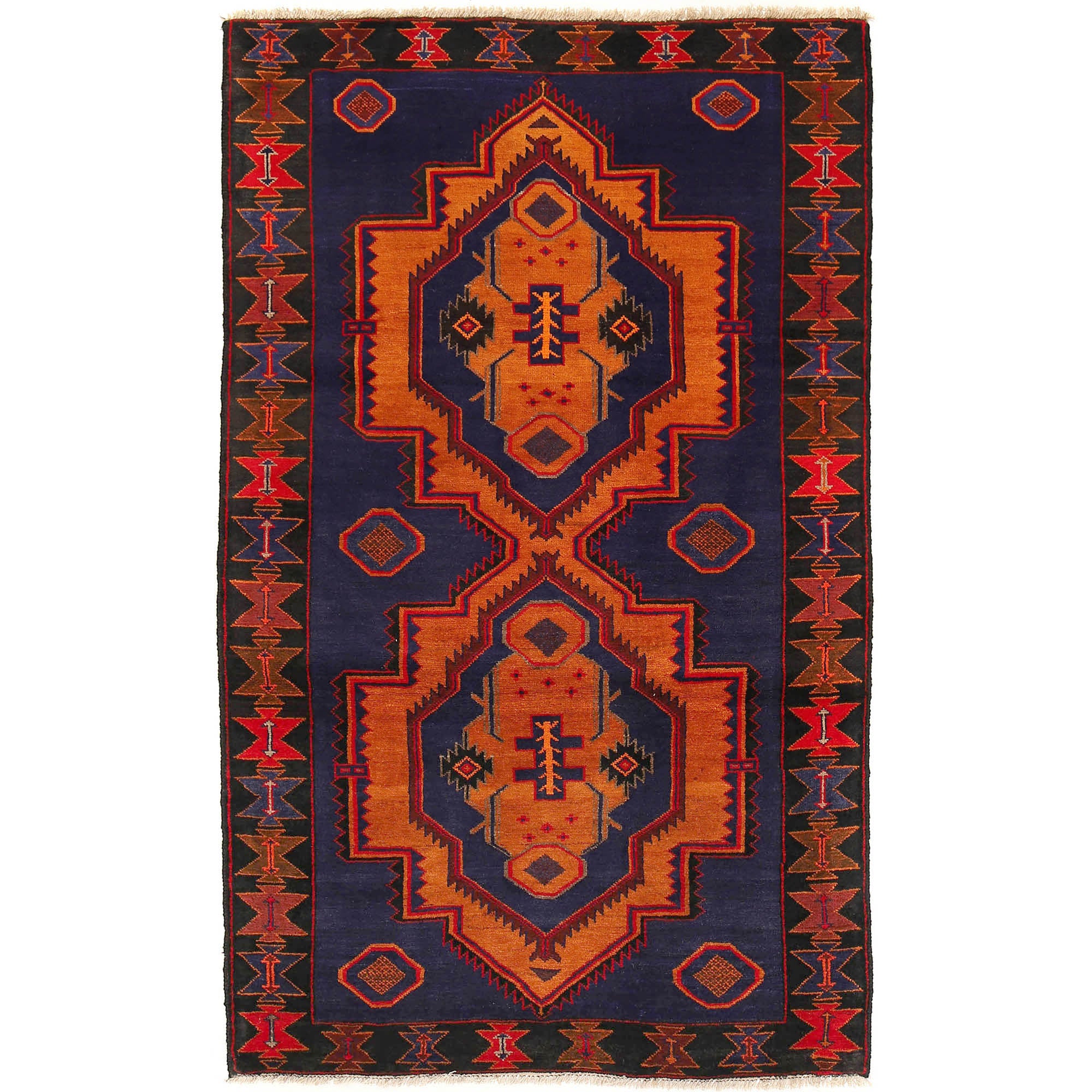 Traditional Baloch Rug 4' 2" x 6' 9" ft / 127 x 205 cm - No. G20368