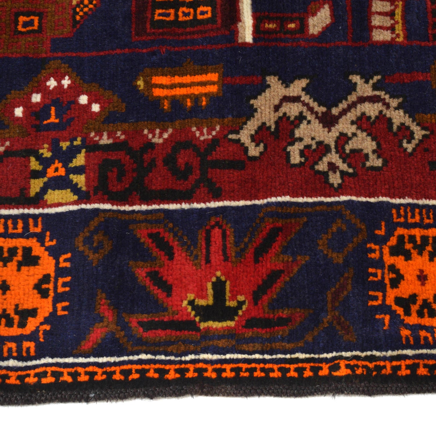 Handmade Picture Area Rug 4' 2" x 6' 2" ft / 126 x 187 cm - No. G20377