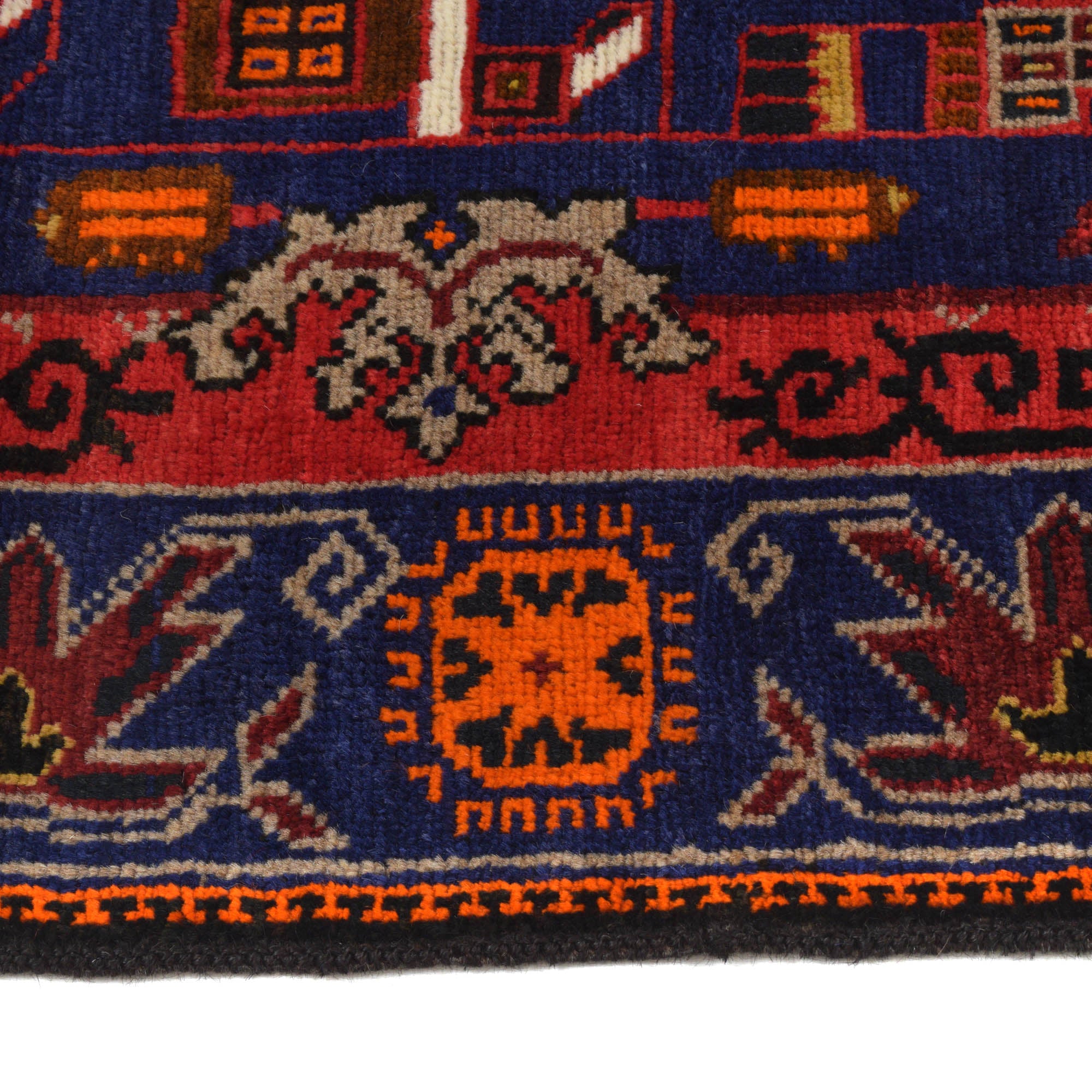 Handmade Pictorial Carpet 4' 1" x 6' 11" ft / 125 x 212 cm - No. G20382