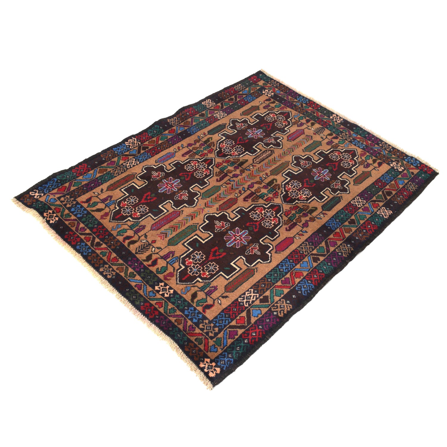 Handmade Balochi Rug 3' 2" x 4' 0" ft / 96 x 123 cm - No. G20404