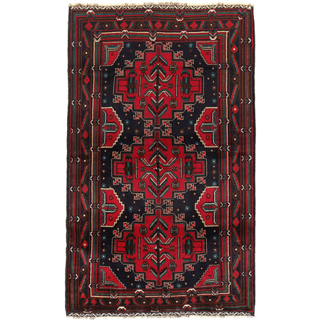 Tribal Baloch Rug 4' 1" x 6' 7" ft / 124 x 201 cm - No. G20419