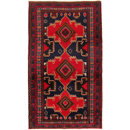Hand Knotted Baluchi Rug 4' 4" x 7' 3" ft / 132 x 220 cm - No. G20427