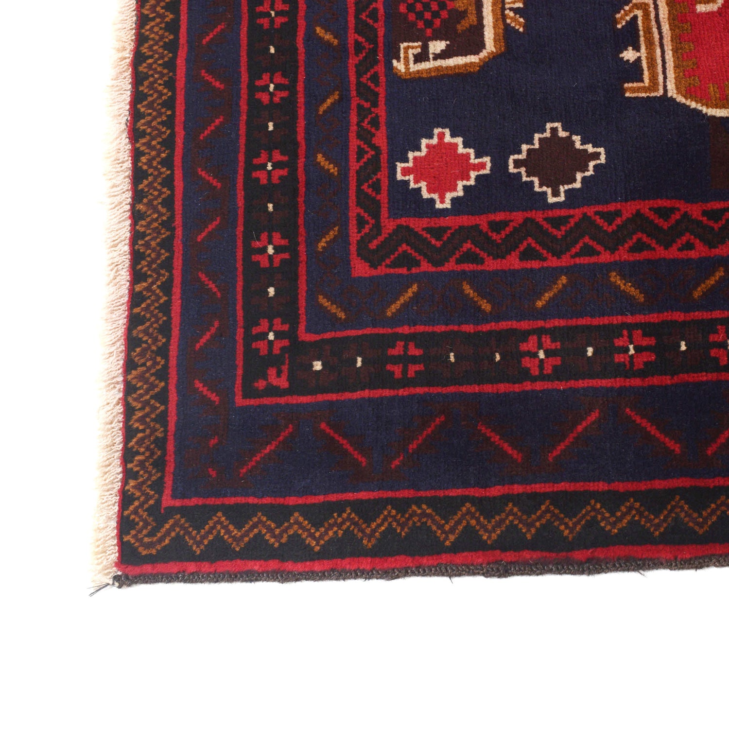 Red Color Baluchi Rug 4' 4" x 6' 11" ft / 132 x 210 cm - No. G20428