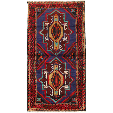 Tribal Baloch Rug 3' 5" x 6' 1" ft / 105 x 186 cm - No. G20492