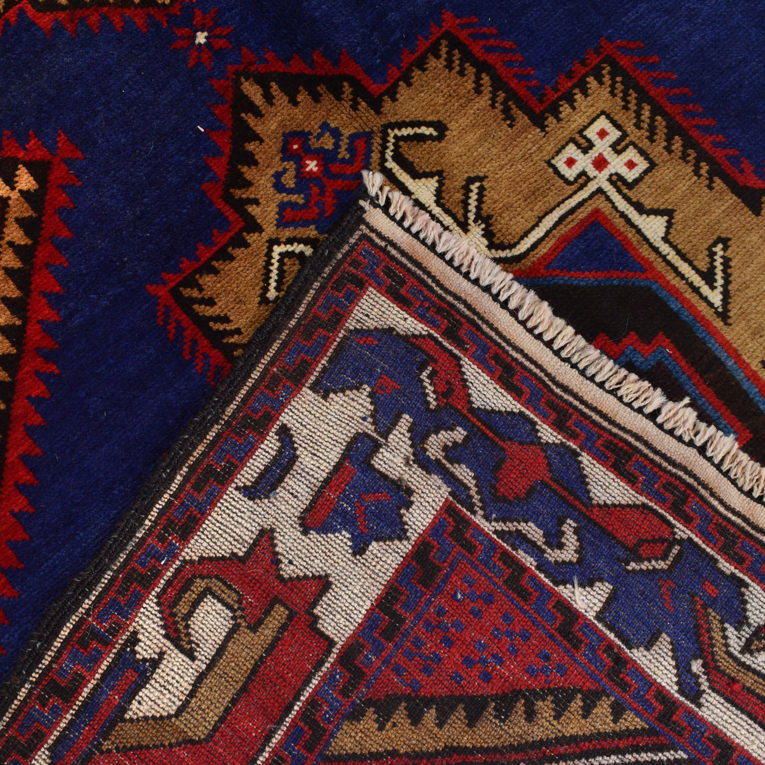 Tribal Baloch Rug 4' 0" x 6' 0" ft / 123 x 184 cm - No. G21374