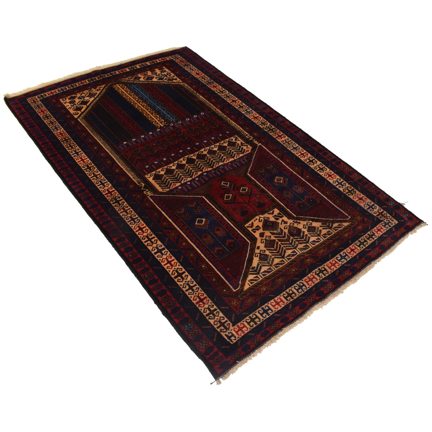 Baluch Short Rug 4' 3" x 6' 6" ft / 119 x 198 cm - No. G21503