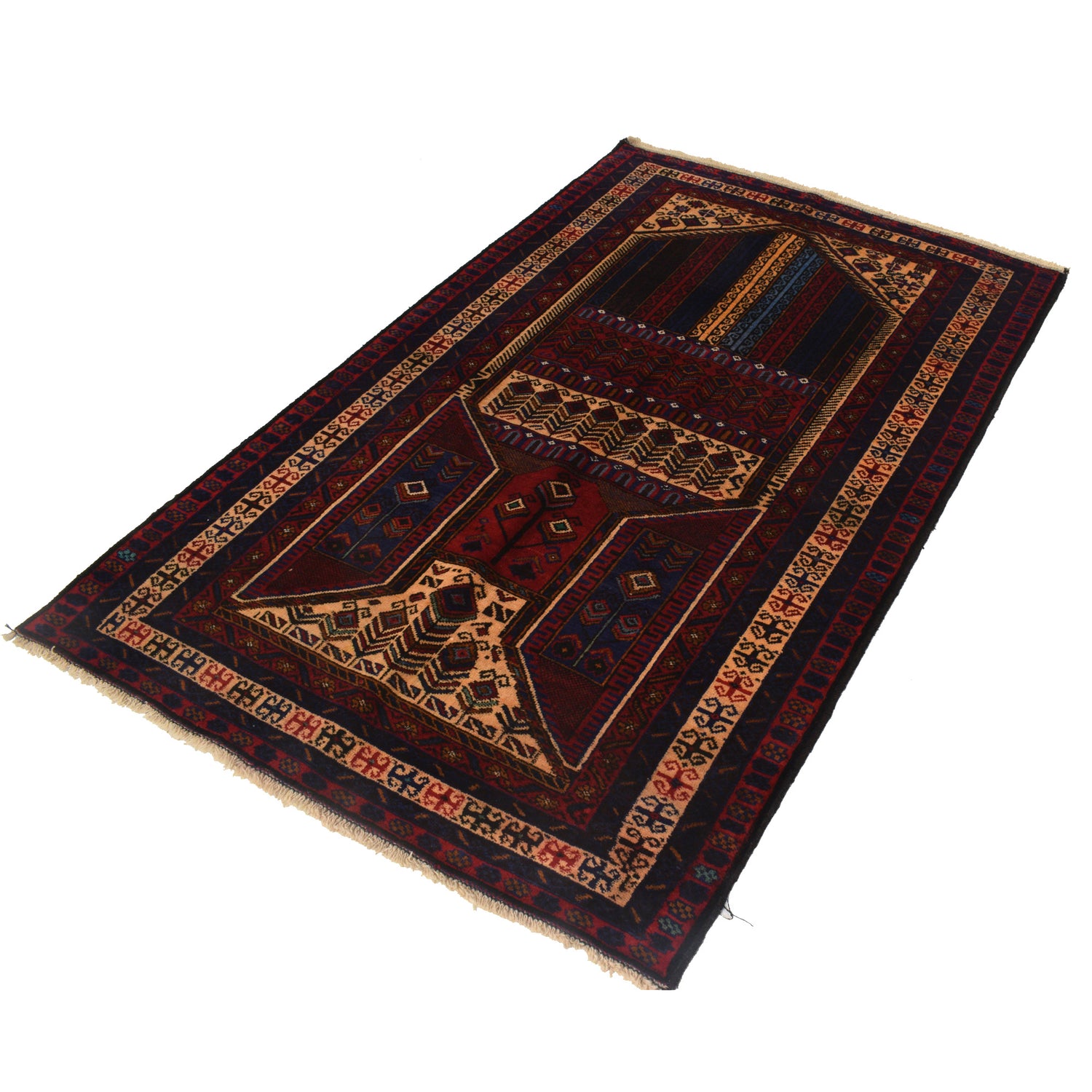 Baluch Short Rug 4' 3" x 6' 6" ft / 119 x 198 cm - No. G21503