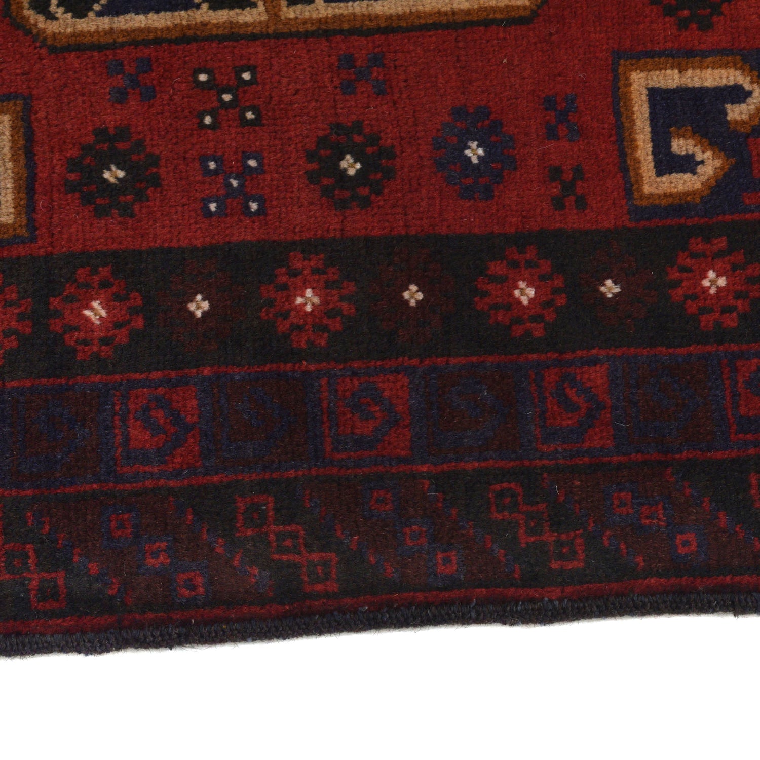 Hand Knotted Baluchi Rug 3' 11" x 7' 7" ft / 120 x 231 cm - No. G21504