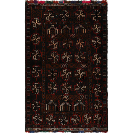 Baluch Short Rug 4' 2" x 6' 7" ft / 128 x 200 cm - No. G21505