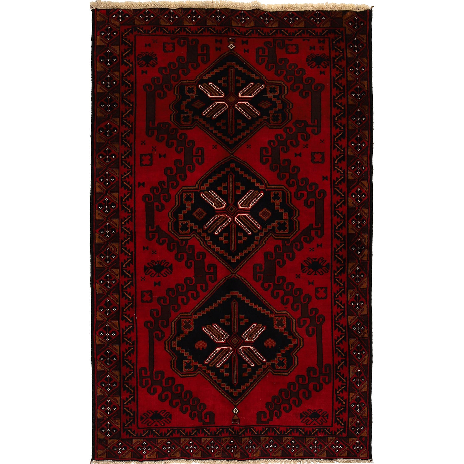 Baluch Short Rug 4' 1" x 6' 8" ft / 124 x 202 cm - No. G21506