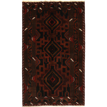 Tribal Baloch Rug 4' 2" x 7' 2" ft / 128 x 219 cm - No. G21507