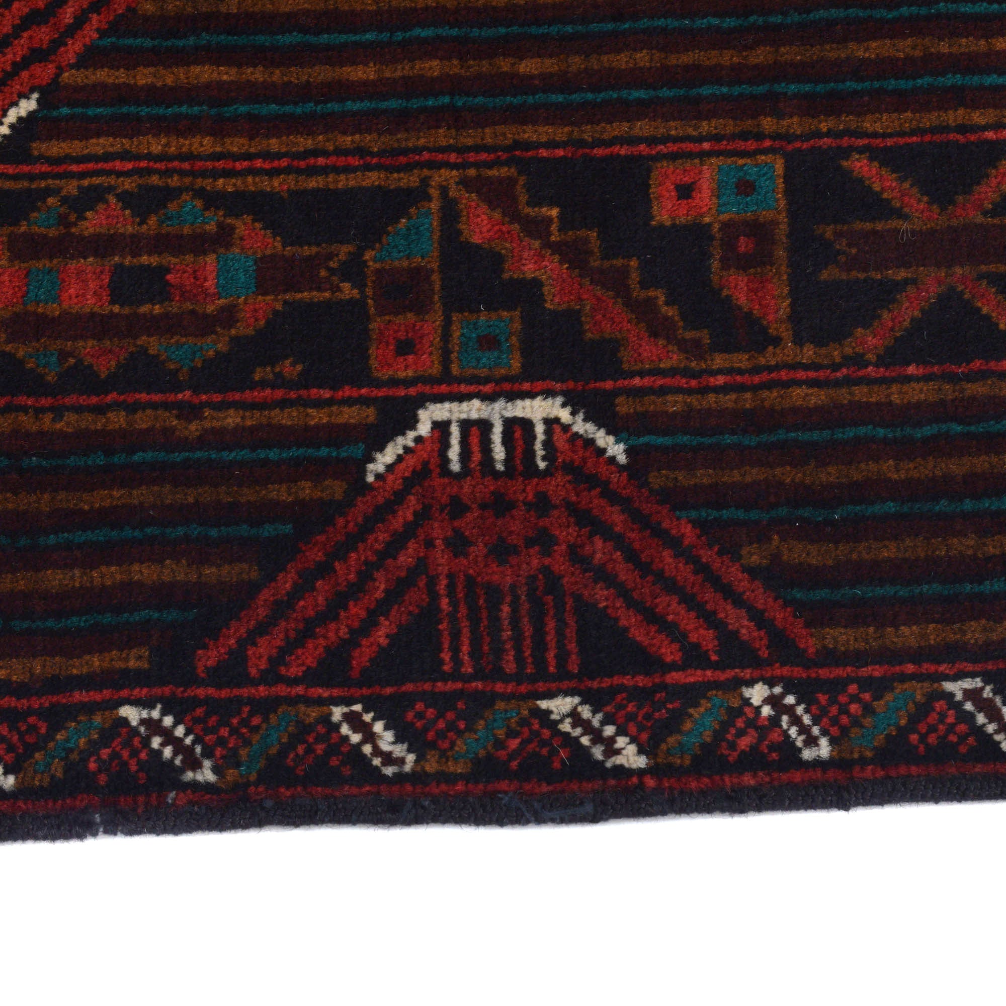 Tribal Baloch Rug 4' 2" x 7' 2" ft / 128 x 219 cm - No. G21507