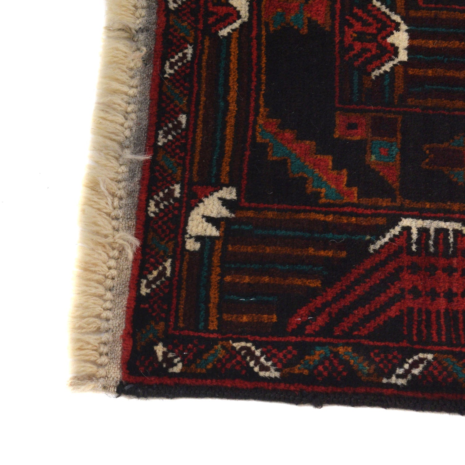 Tribal Baloch Rug 4' 2" x 7' 2" ft / 128 x 219 cm - No. G21507