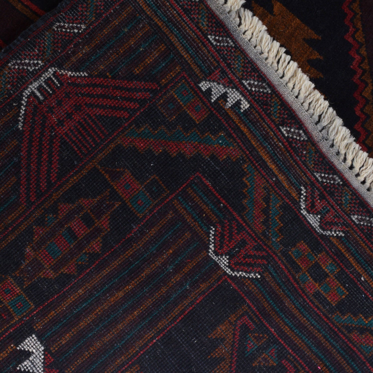 Tribal Baloch Rug 4' 2" x 7' 2" ft / 128 x 219 cm - No. G21507