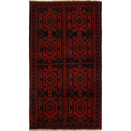 Tribal Baloch Rug 4' 0" x 7' 5" ft / 123 x 226 cm - No. G21980