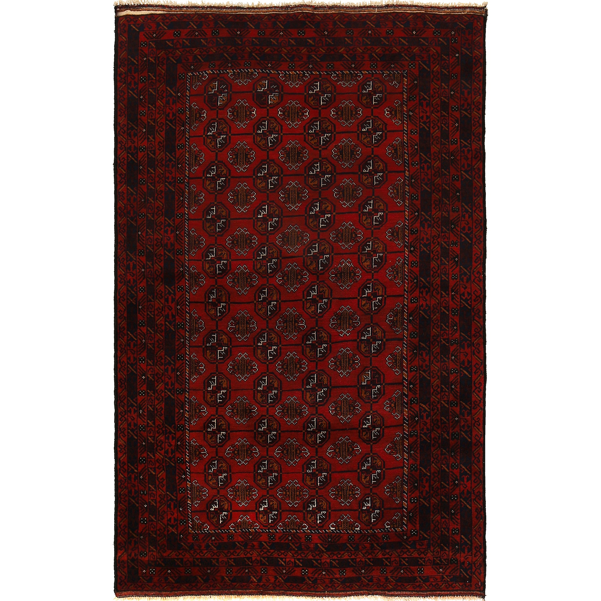 Red Color Baluchi Rug 4' 6" x 7' 5" ft / 138 x 225 cm - No. G21981
