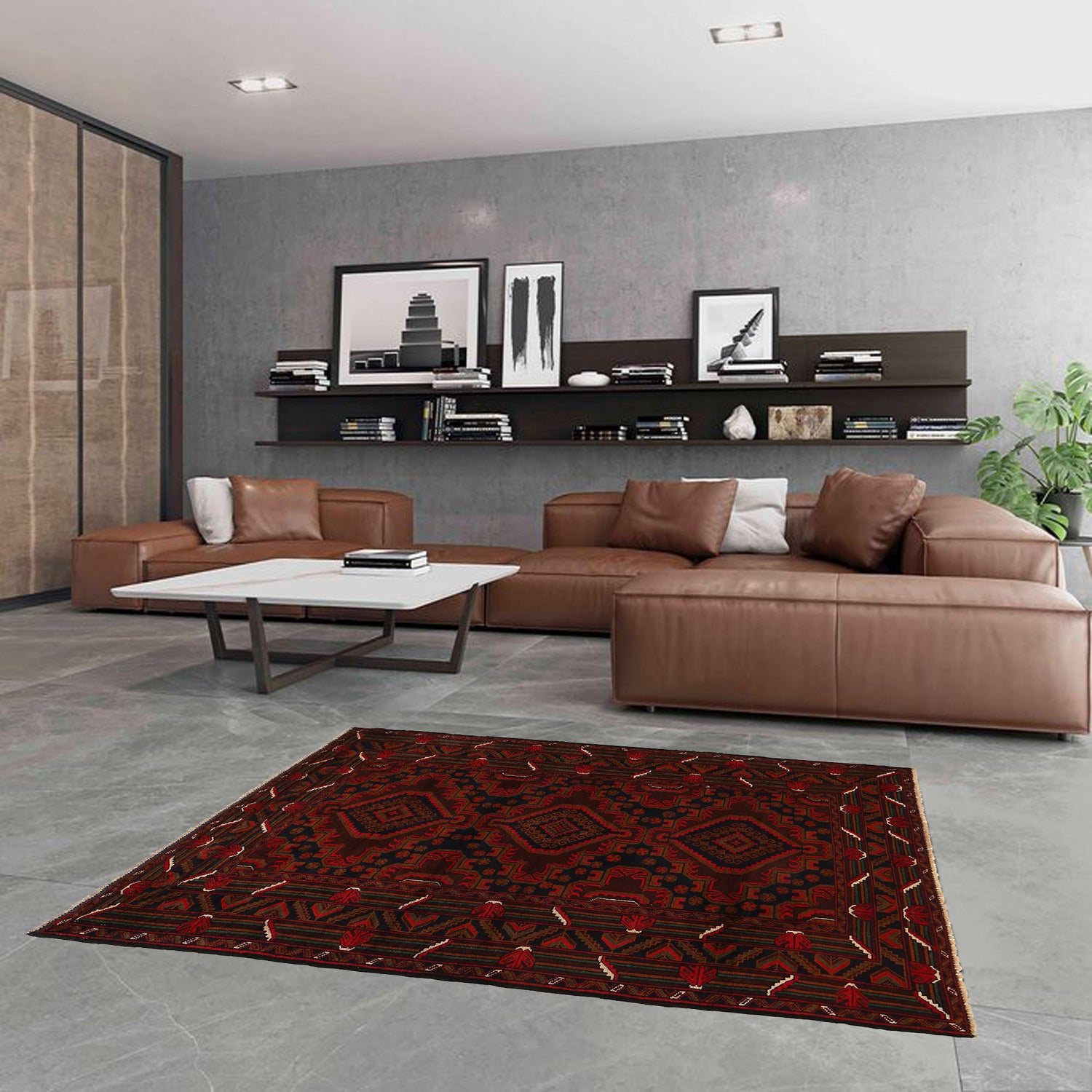 Traditional Baloch Rug 4' 3" x 6' 3" ft / 129 x 190 cm - No. G21982