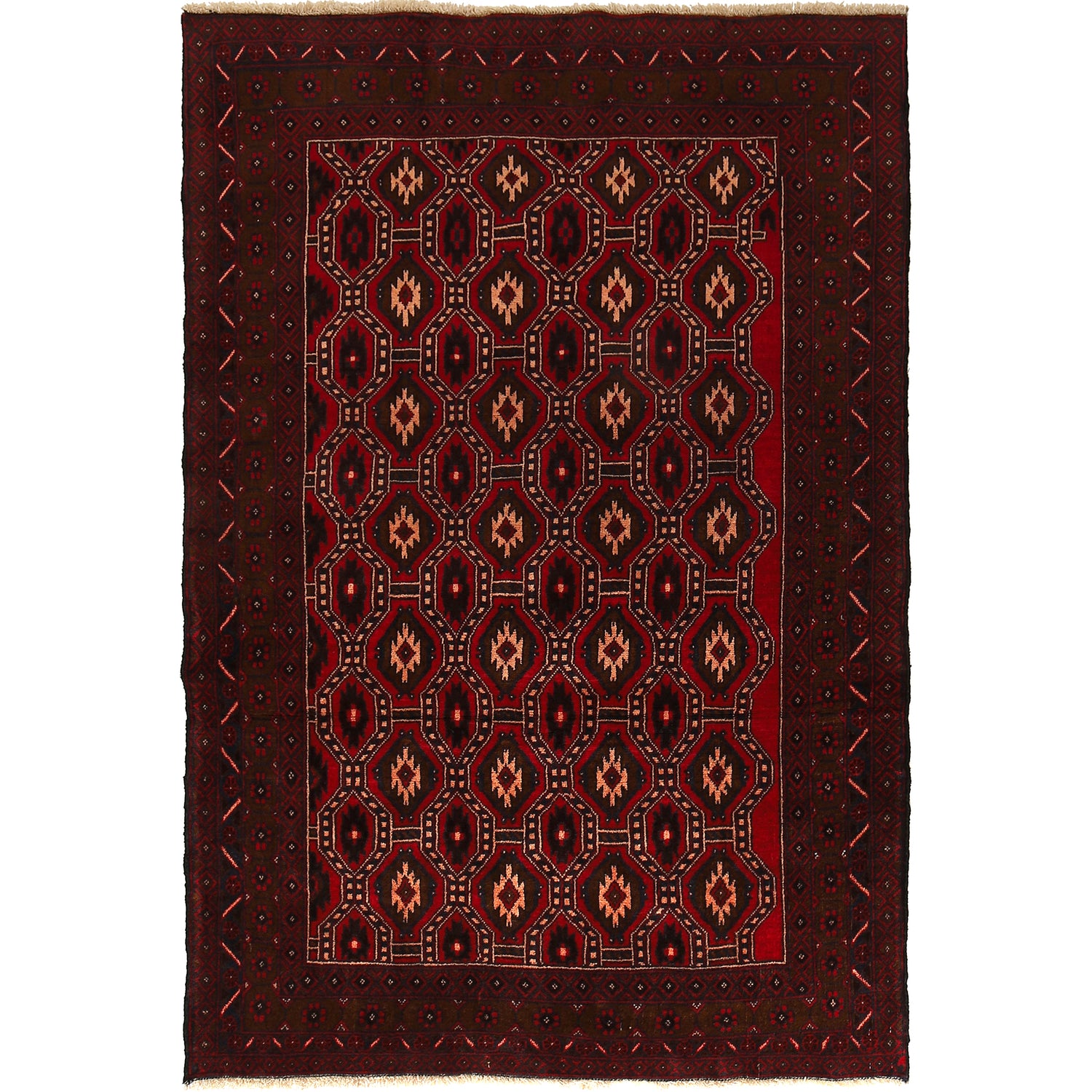 Baluch Short Rug 4' 2" x 6' 1" ft / 127 x 185 cm - No. G21983