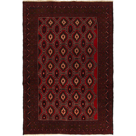 Baluch Short Rug 4' 2" x 6' 1" ft / 127 x 185 cm - No. G21983