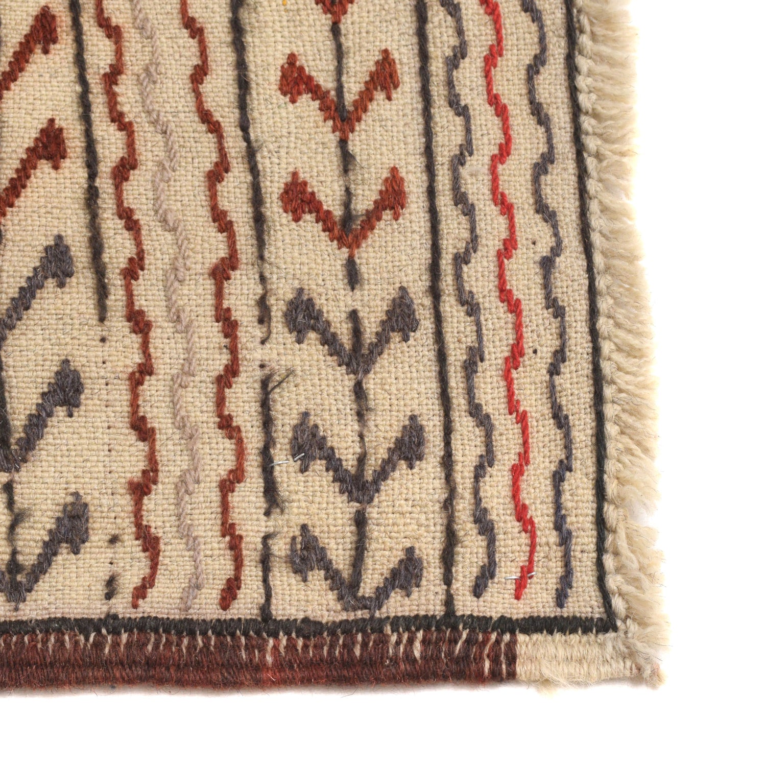 Handmade Soumak Kelim 4' 1" x 6' 6" ft / 125 x 198 cm - No. G22009