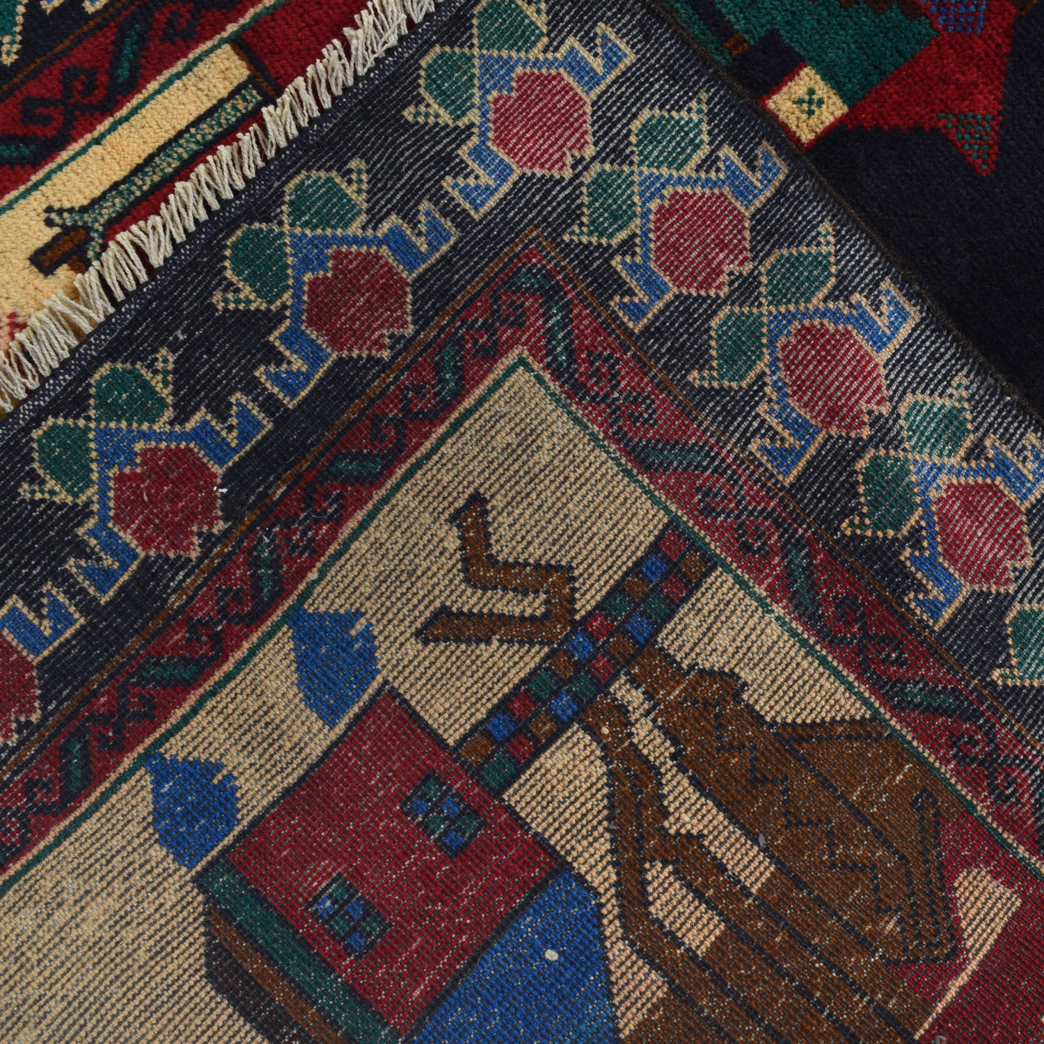 Handmade Picture Area Rug 3' 2" x 4' 9" ft / 97 x 145 cm - No. G22015