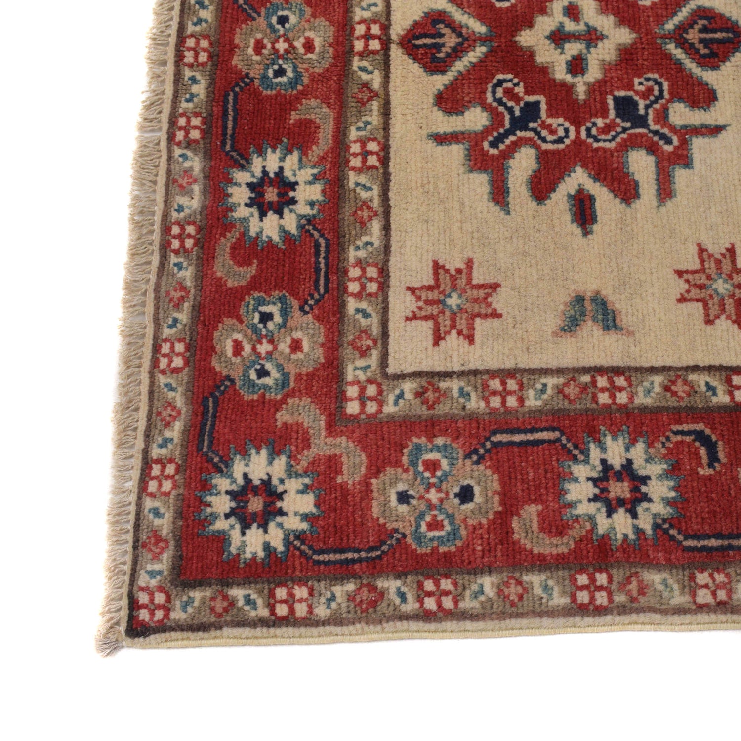 Ivory Color Kazak Rug 2' 9" x 4' 0" ft / 83 x 122 cm - No. G22683