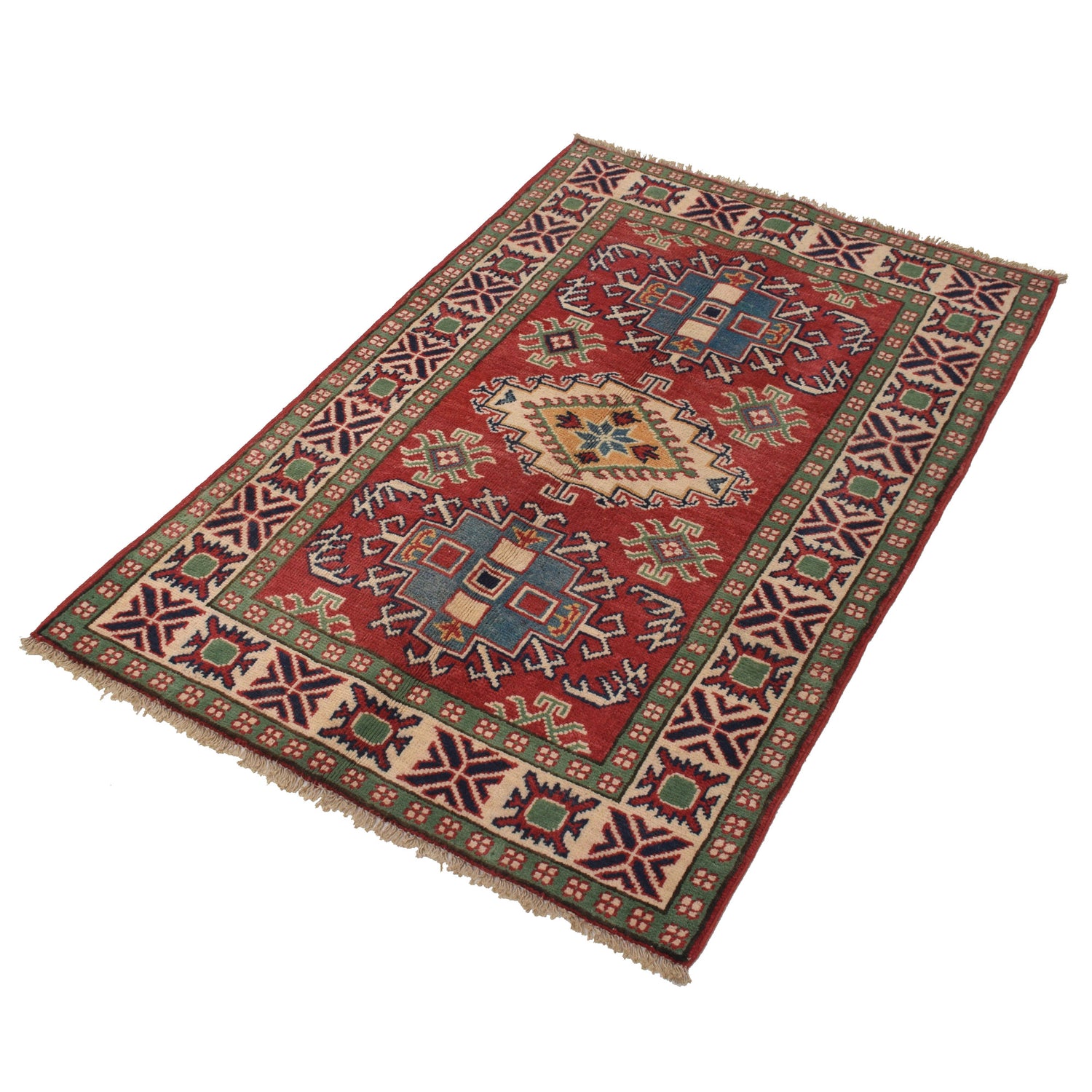Red Kazak Rug 2' 8" x 4' 0" ft / 81 x 123 cm - No. G22705