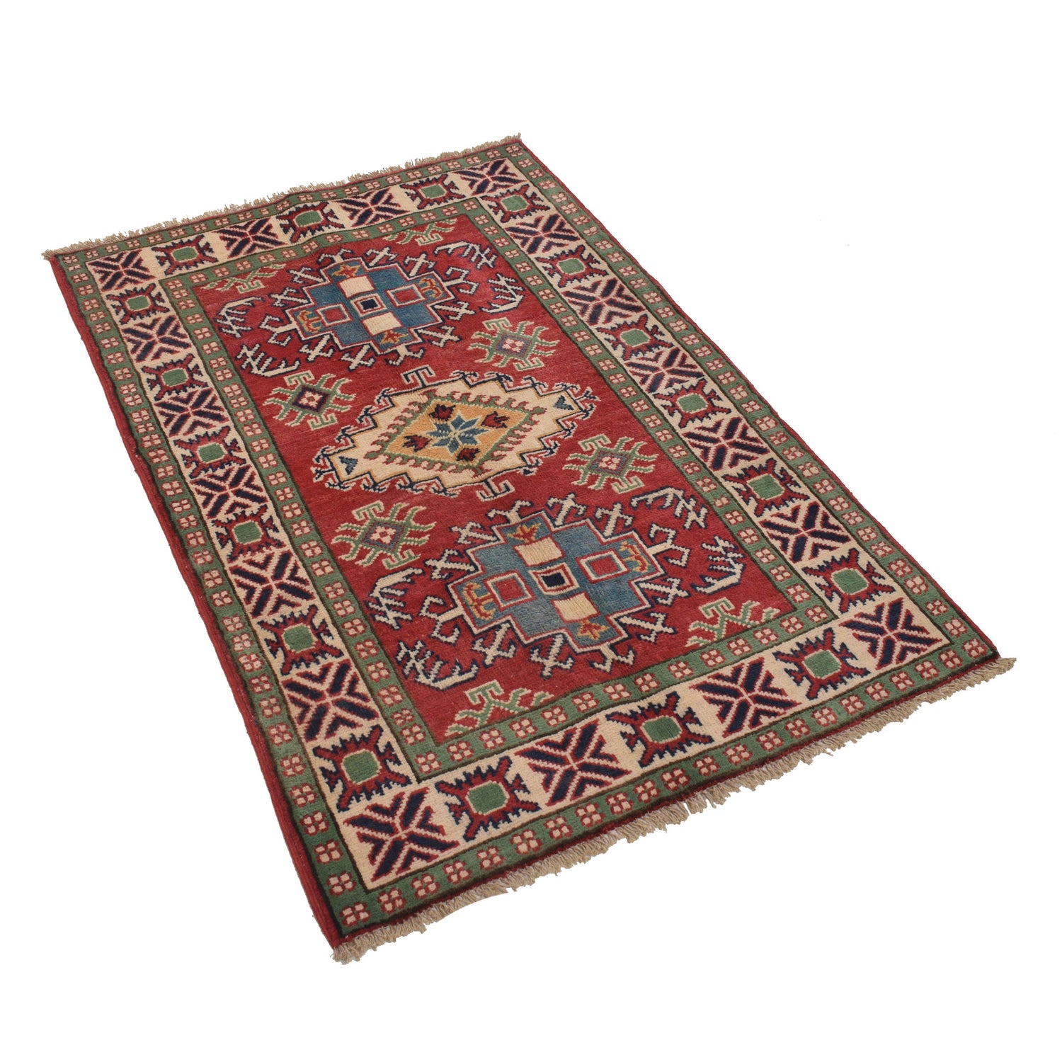 Red Kazak Rug 2' 8" x 4' 0" ft / 81 x 123 cm - No. G22705