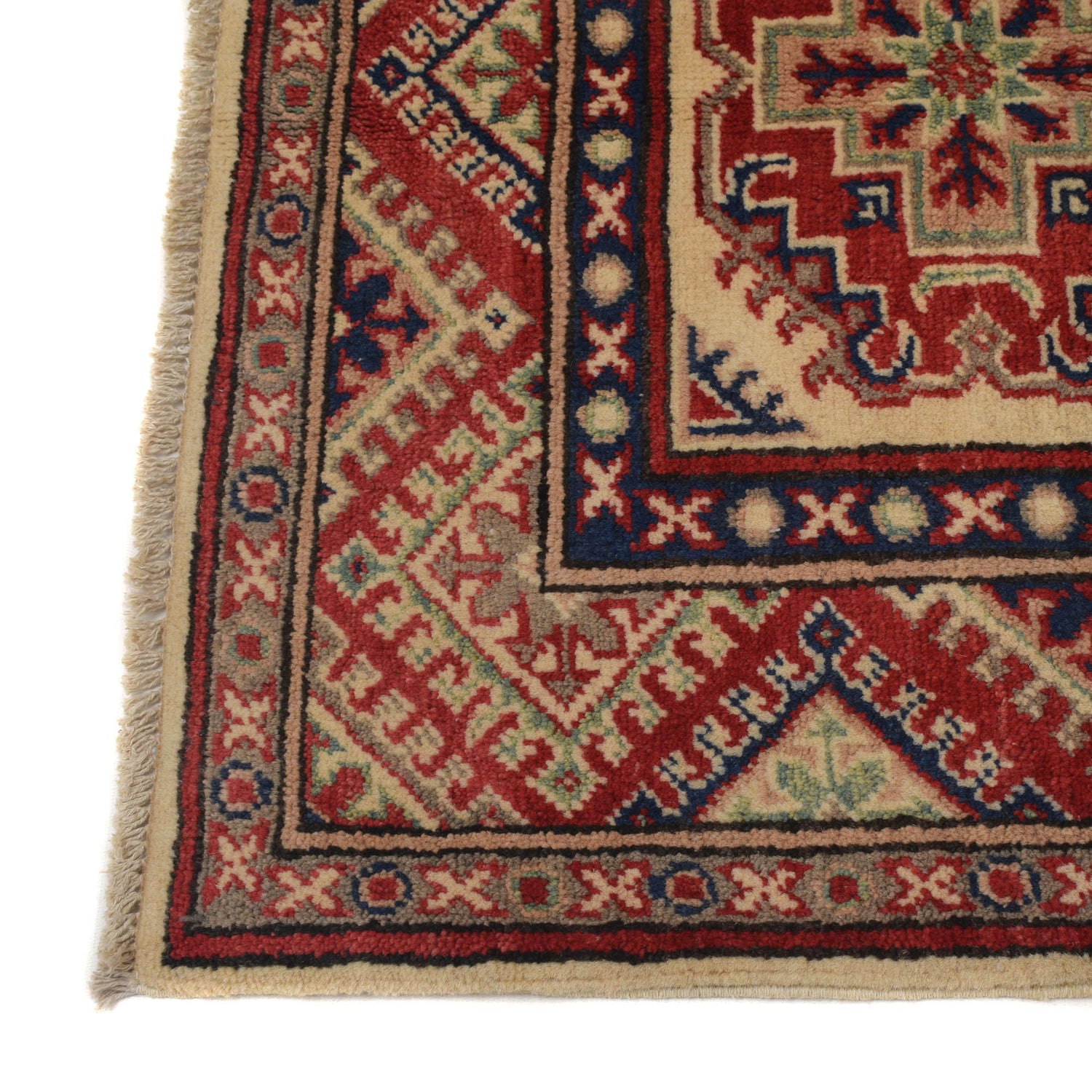 Hand knotted Kazak Carpet 2' 7" x 4' 1" ft / 78 x 124 cm - No. G22713