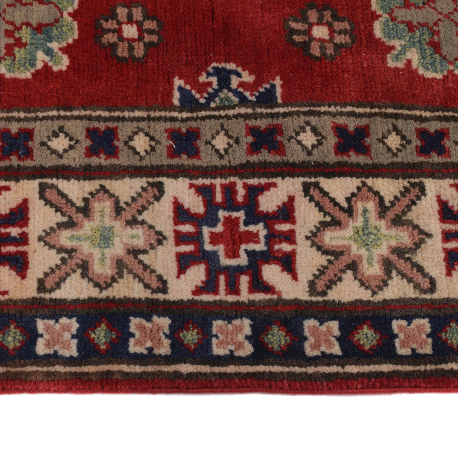 Hand Knotted Kazak Oriental Rug 3' 3" x 4' 7" ft / 98 x 139 cm - No. G22714