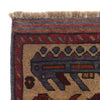 Handcrafted Afghan War Rug 3' 1" x 4' 6" ft / 95 x 138 cm - No. G22886a