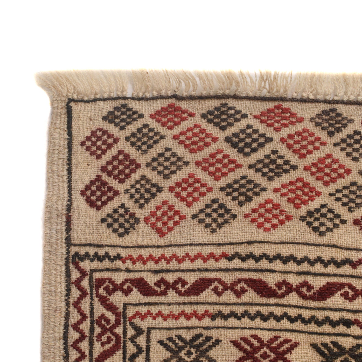 Handmade Soumak Kelim 4' 2" x 6' 5" ft / 128 x 195 cm - No. G22904