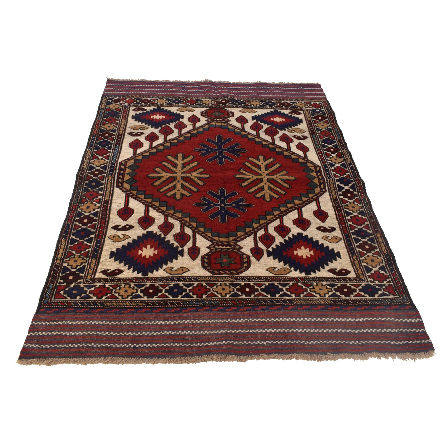 Handmade Barjista Kilim Rug 3' 9" x 5' 8" ft / 115 x 173 cm - No. G22905